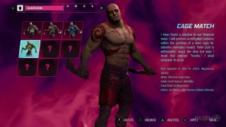 Drax – strój Cage Match (pierwszy występ w Drax #1, 2015)