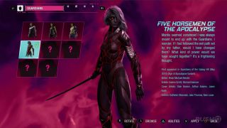 Gamora - strój Jeźdźca Apokalipsy (pierwszy występ w Guardians of Galaxy #8, maj 2015)