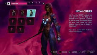 Gamora – strój Nova Corps powstały na potrzeby gry