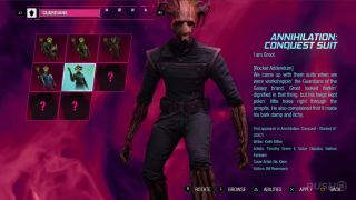 Groot – strój z Annihilation: Conquest (pierwszy występ w Annihilation: Conquest – Starlord #1, 2007)
