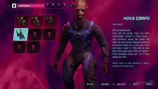 Groot – strój Nova Corps powstały na potrzeby gry