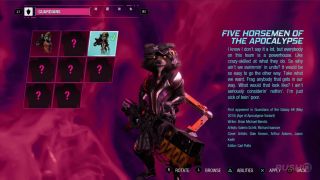 Rocket - strój Jeźdźca Apokalipsy (pierwszy występ w Guardians of Galaxy #8, maj 2015)