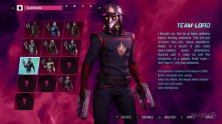 Starlord – strój Team Lorda (pierwsze pojawienie się w Guardians of the Galaxy #1, 2008)