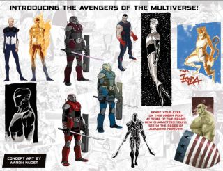 Avengers #750 - szkice postaci