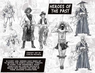 Avengers #750 - szkice postaci