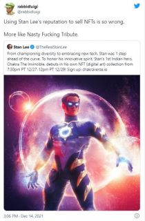 Reakcje na wpis na twitterowym koncie Stana Lee