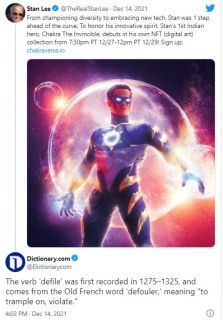 Reakcje na wpis na twitterowym koncie Stana Lee