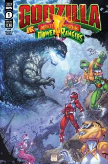Godzilla vs. The Mighty Morphin Power Rangers #1 - okładki