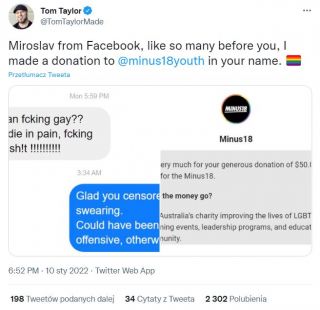 Tom Taylor - groźba śmierci