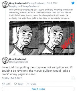 Greg Smallwood - kontrowersje przy "poprawianiu" komiksu Marvela