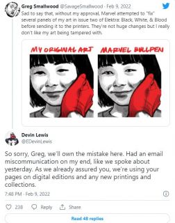 Greg Smallwood - kontrowersje przy "poprawianiu" komiksu Marvela