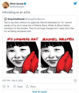Greg Smallwood - kontrowersje przy "poprawianiu" komiksu Marvela