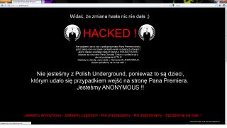 Anonymous - atak na stronę premiera Donalda Tuska