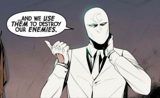 Na ekranie zobaczyliśmy inną z komiksowych wersji osobowości Marca Spectora, Pana Knighta (nie jest jednak wykluczone, że w świecie serialowym jest on mentalnie powiązany wyłącznie z Grantem). Pan Knight to najnowsza z osobowości postaci, która zadebiutowała w komiksach w 2014 roku. Wydaje się ona reprezentować wszystko to, co związane z „mścicielską” częścią działalności Spectora – to właśnie Pan Knight rozmawiał z policją na temat zbrodni czy z ludźmi, którzy potrzebowali ochrony. W ostatnich komiksach ta osobowość bardzo często kontaktuje się jednak z psychiatrami Marca, prowadząc z nimi wyrafinowane potyczki słowne. 