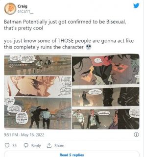 Sugestia biseksualności Batmana - reakcje internautów 