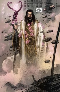 3. Doktor Strange, bóg Asgardu – gdy Loki najpierw pokonał, a później odebrał Doktorowi Strange’owi wszystkie moce Najwyższego Maga i przejął jego tytuł, Stephen stał się bezsilny. By to zmienić, postanowił on udać się do Odyna, ostatecznie odkrywając, że na tronie Asgardu zasiada nie Wszechojciec, a jego starszy brat, Cul Borson. Koniec końców Strange zawarł umowę z Drzewem Świata, Yggdrasilem – obdarzona świadomością roślina postanowiła mu dać cały szereg mocy. Katalog mocy: po odrodzeniu ta forma Doktora Strange’a stała się de facto bogiem Asgardu, określając samego siebie jako „boga magii”. Heros wyznał, że po transformacji magii było w nim więcej niż „zdążył jej poznać przez całe życie”. W dodatku Strange został obdarzony nieśmiertelnością.