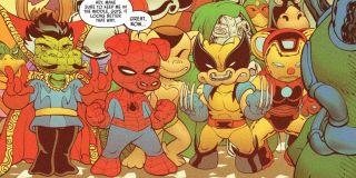 17. Steamin Strange aka Crocktor Strange (Ziemia-8311) – o tej postaci wiemy stosunkowo niewiele. Pochodzi on z tego samego świata co Spider-Ham, swego czasu wchodził natomiast w skład grupy Unhumanati (wariacji na temat Iluminatów z Marvela). Katalog mocy: te same co u podstawowej wersji Doktora Strange’a oraz wszystkie zdolności, jakie daje mu krokodyla budowa ciała.