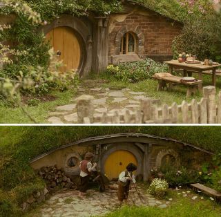 Hobbiton - wioska położona w Zachodniej Ćwiartce Shire (dawny plan filmowy, a obecnie atrakcja turystyczna o nazwie Hobbiton)
