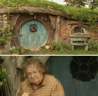 Hobbiton - inne ujęcie (część atrakcji turystycznej Hobbiton)