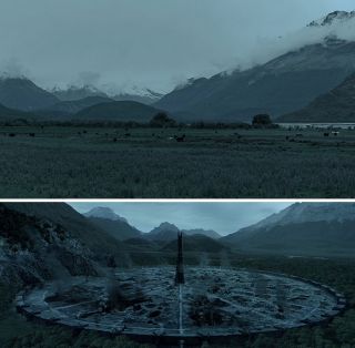 Isengard, siedziba Sarumana (w prawdziwym świecie okolice miasta Glenorchy)