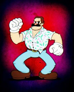 Jim Hopper w stylu hawajskim (Stranger Things)