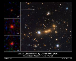 MACS0647-JD - zdjęcie teleskopu Hubble'a