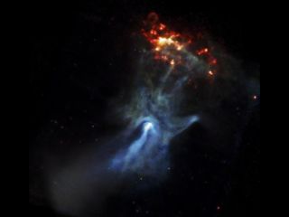 Prześwietlona ręka w mgławicy otaczającej pulsar PSR B1509-58