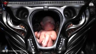 Henry Cavill na popiersiu Supermana