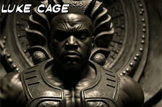 Postacie Marvela i MCU w stylu H.R. Gigera -