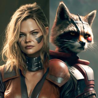 Kate Moss jako Szop Rocket