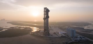 Starship - zdjęcie tuż sprzed zaplanowanego pierwotnie na poniedziałek startu