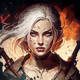 Wiedźmin 3: Dziki Gon - Ciri w wersji zaproponowanej przez AI