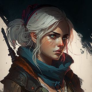 Wiedźmin 3: Dziki Gon - Ciri w wersji zaproponowanej przez AI