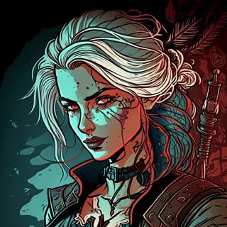 Wiedźmin 3: Dziki Gon - Ciri w wersji zaproponowanej przez AI