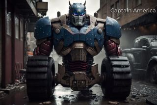 Postacie Marvela jako Transformers wg AI