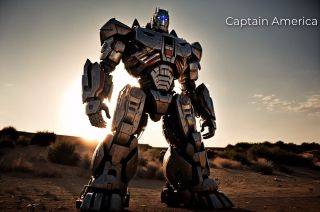 Postacie Marvela jako Transformers wg AI