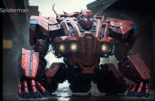 Postacie Marvela jako Transformers wg AI