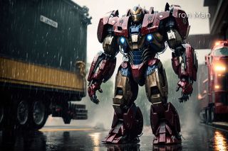 Postacie Marvela jako Transformers wg AI
