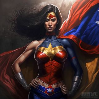 Państwa świata jako superbohaterki [AI] - 