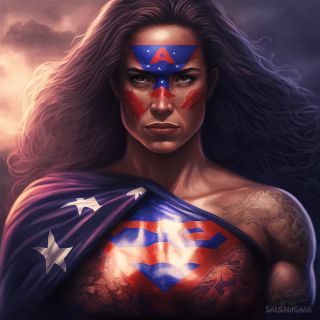 Państwa świata jako superbohaterki [AI] - 