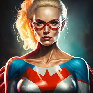 Państwa świata jako superbohaterki [AI] - 
