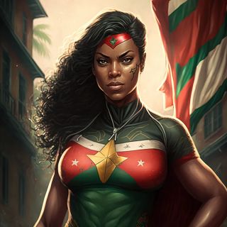 Państwa świata jako superbohaterki [AI] - 