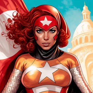 Państwa świata jako superbohaterki [AI] - 