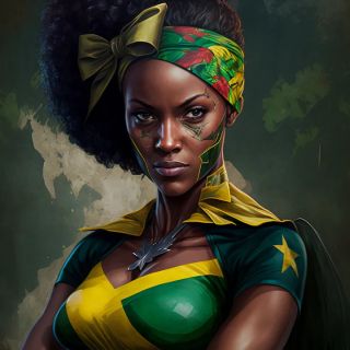 Państwa świata jako superbohaterki [AI] - 