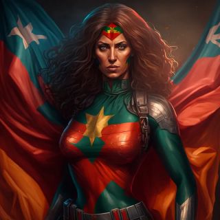 Państwa świata jako superbohaterki [AI] - 