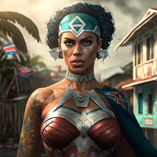 Państwa świata jako superbohaterki [AI] - 