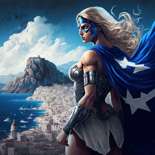 Państwa świata jako superbohaterki [AI] - 