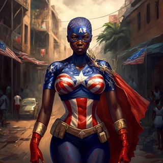 Państwa świata jako superbohaterki [AI] - 