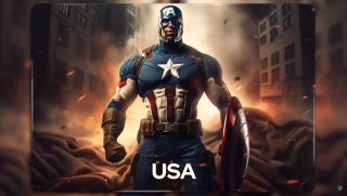 Państwa jako superbohaterowie wg sztucznej inteligencji