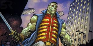 Eric Frankenstein – postać znana w komiksach po prostu jako Frankenstein jest oparta na potworze z powieści Mary Shelley. W serialu Creature Commandos głos podłoży jej David Harbour.